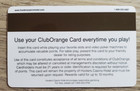 Hooters Casino Las Vegas Club Orange Slot Card - Version 2
