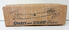 Rare Antique vintage Klauber  881 Spares And Strikes Wooden Bowling Game W box