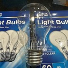 2 Boxes  6 Clear Bulb  Simply Home 60 Watt Light Bulbs Clear A19 120v 1000 Hrs