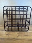 Vtg 1982 Yaffa Brown Magazine Record Vinyl Rack Display Organizer Catch All Mcm