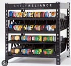 Shelf Reliance Can Rack Full Size Commercial Can Storage Dispenser Shelf  Black