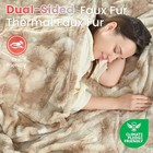 Queen Size Heated Electric Blanket - 10 Heat Settings  Machine Washable Beige
