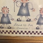 Vtg Wood Frame Folk Art 6 75    X 8 75    Americana Plaque Door Wall Hanging Decor
