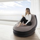 Intex Inflatable Ultra Lounge With Ottoman 1 Pack  Grey 