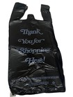 Bags Black Thank You Heavy-duty Plastic Liquor Shopping  Bags 6  X4  X20  98 Mil