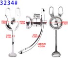 3324  Black Metal Negative Male Chastity Cage Device Nylon Elastic Belt W plug
