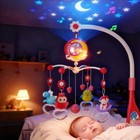 Baby Bed Bell Crib Musical Mobile Cot Music Box Baby Rattles Toy Light Projector