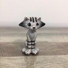 Vintage Bobblehead Wide-eyed Striped Ceramic Kitty Cat Figurine   Issue