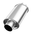  2 5 Inch 304 Stainless Steel Muffler  Ultra Quiet Resonator  Universal 2 5inch