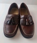 Vtg Bass Weejuns Men s Loafer  Burgundy Kiltie Tassel Dress Shoes Size 9 5 