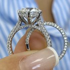 3 60ct Round-cut Vs1 Lab-grown Diamond Engagement Bridal Ring Set 14k White Gold