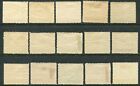 Nauru 1924-34 Greyish Paper   d-10s Sg 26a-39a Hinged Mint  cat    275 