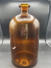 Vintag European Amber 5 Liter Apothecary Glass Carboy Bottle Pharmacy Decor Vase