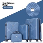 Tripcomp 4 Piece Luggage Set Blue Hardside Spinner Wheels Carry On Suitcase