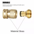 Water Solid Quick Connect 3 4  Garden Hose Fit Female Male Brass Connector Set