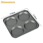 Muffin Top Pan  4-cup Hamburger Bun Pan  Large Whoopie Pies Pan  Non-stick 