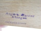 Vintage August Sauter Brass Apothecary Pharmacy Weights Wooden Holder Germany