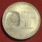 Venezuela 10 Bolivares 1973 Silver Coin Y 45 T7268
