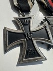 Original Wwi   Ww1 Imperial German Ek2 Iron Cross Hindenburg Medal Set Marked