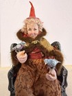 Dollhouse Miniature Witch Doll  Artist  Artisan  Sally Brennen  England  12th