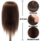 Cosmetology Mannequin Head With 100  Real Human Hair And Adjustable Stand 22-   