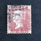 1869 1d Stamp - Penny Red Plate 130  - Letters C F - Queen Victoria-sg43-used