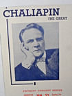 Vintage 1935 Feodor Chaliapin  the Great  Concert Advertising Brochure  4 Pages 