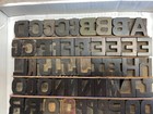 Bold Wood Printing Type  Letter Press Style   1 1 4  Tall - 101 Pieces