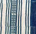 Vintage Indigo Fulani Cloth From Mail Mid 20th Century Hand Spun   Woven Cotton