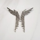 Lot Of 8 Vintage Clear Rhinestone Earrings - Dangle  Drop  Tassel  Chandelier