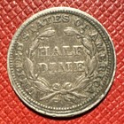 1858 Seated Liberty Half Dime  Reduced Weight  Km  A62 2