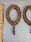 Vtg Brass Wall Hanging Oval W Bow Decor 7 5  Each