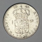 1969 Sweden 1 Krona  Very Nice Coin   free Shipping 