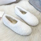 Lambwool Moccasins Femme Winter Cotton Shoes Plush Loafers Curly Sheep Fur Flats
