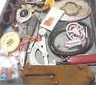 Estate Lot-vintage Junk Drawer Lot Collectibles-jewelry trinkets coins  ma1d