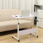 Mobile Laptop Desk Adjustable Tray Table Portable Side Table Computer Stand