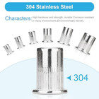 100pcs M5 Rivet Nuts Stainless Steel Rivet Nuts Flat Head Threaded Insert Nutser