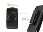 Leather Vertical Case Cover Pouch   Heavy Duty Swivel Belt Clip For Large Phones
