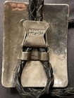 Vintage 1970   s Navajo Sterling Silver Turquoise Coral Bolo Tie Bennett Clasp 43g