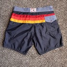 Birdwell Beach Britches Board Shorts Size 37 Made In Usa Rare Retro Vintage