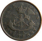 Bank Of Upper Canada 1852  1 Penny  Token   05586 