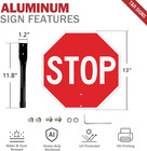 Stop Slow Traffic Sign With Handle Double Sided Safety Paddle Sign 2 Pack 13x13 