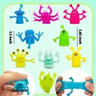 20 Pcs Finger Puppets Toys funny Colorful Monster Stretchy Finger Puppets soft R