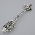 Sterling Silver Dublin Ireland Souvenir Spoon     Figural Celtic Cross Figural