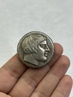 Immaculate Rare Ancient Roman Greek Unique Horse Image Silver Coated Coin