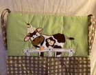 Nojo Farm Animals Diaper Stacker Baby Nursery Crib Cow Chicken Brown Green
