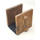 Vintage Cat Bookends Cryptomeria Wood Mcm Bookends 5 5  Bookshelf Library Decor