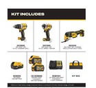 Dewalt 20v Max Xr 3 Tool Kit W 2 Batteries 2 Flexvolt 6 0 Ah Dck350t2