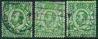 Great Britain Sg-338 39 40  Scott   153  Used  3 Stamps  Great Price 