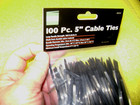 100pcs Black Cable Zip Ties Heavy Duty 5 Inch Premium Plastic Wire Ties  New